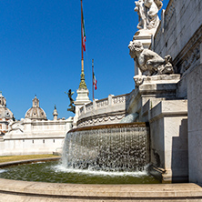 ROME, ITALY - JUNE 23, 2017: Amazing view of Altar of the Fatherland- Altare della Patria, known as the national Monument to Victor Emmanuel II in city of Rome, Italy