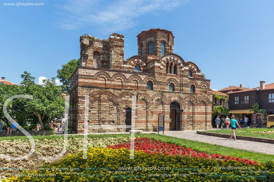 NESSEBAR, BULGARIA - 30 JULY 2014: Church of Christ Pantocrator in the town of Nessebar, Burgas Region, Bulgaria