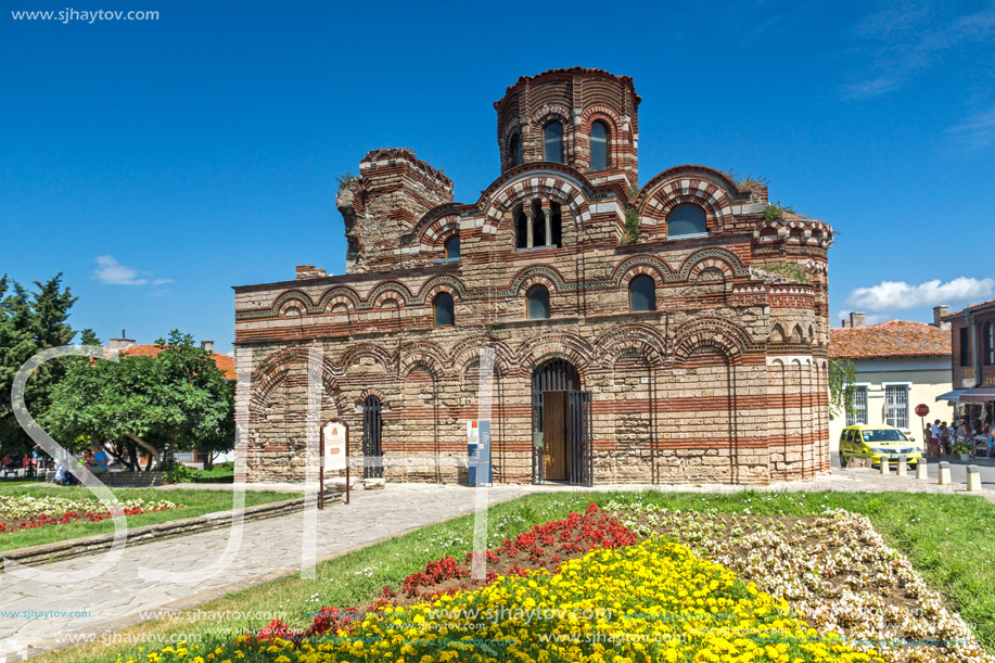 NESSEBAR, BULGARIA - 30 JULY 2014: Church of Christ Pantocrator in the town of Nessebar, Burgas Region, Bulgaria