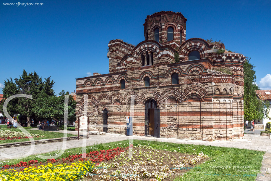 NESSEBAR, BULGARIA - 30 JULY 2014: Church of Christ Pantocrator in the town of Nessebar, Burgas Region, Bulgaria