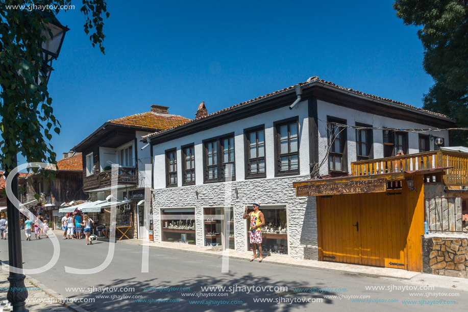 NESSEBAR, BULGARIA - 30 JULY 2014: Street in old town of Nessebar, Burgas Region, Bulgaria