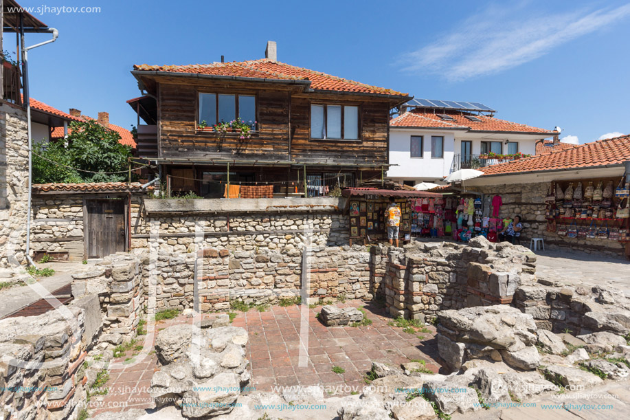 NESSEBAR, BULGARIA - 30 JULY 2014: Street in old town of Nessebar, Burgas Region, Bulgaria