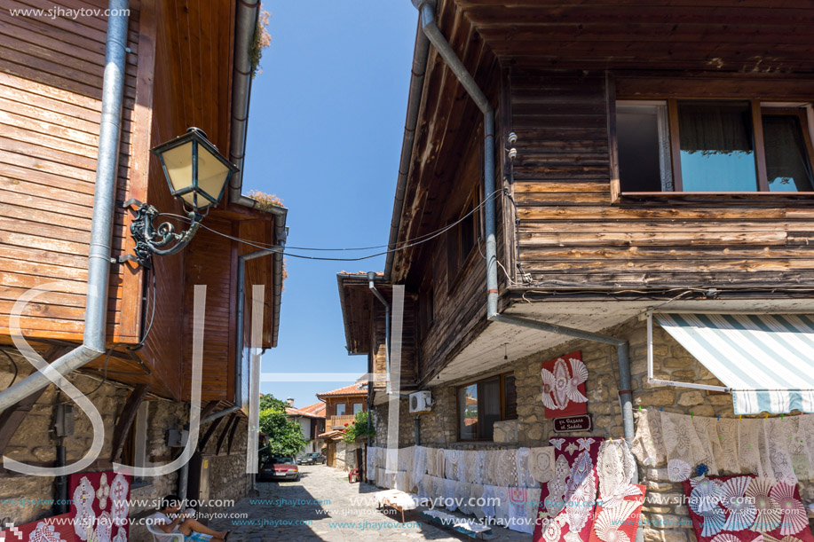 NESSEBAR, BULGARIA - 30 JULY 2014: Street in old town of Nessebar, Burgas Region, Bulgaria