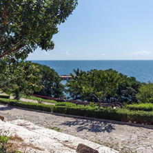 NESSEBAR, BULGARIA - 30 JULY 2014: Street in old town of Nessebar, Burgas Region, Bulgaria