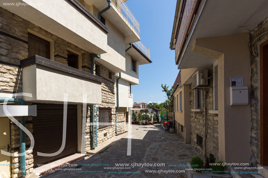 NESSEBAR, BULGARIA - 30 JULY 2014: Street in old town of Nessebar, Burgas Region, Bulgaria