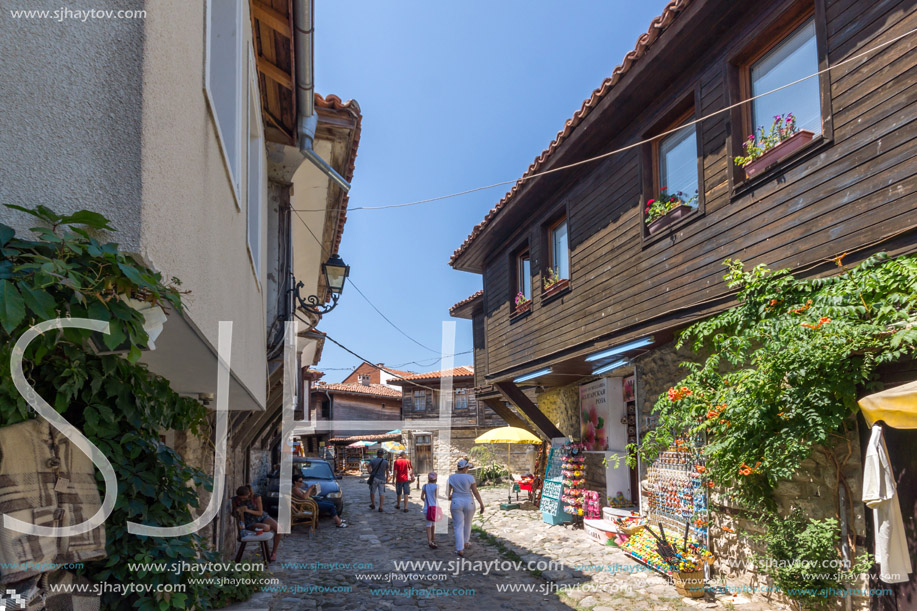 NESSEBAR, BULGARIA - 30 JULY 2014: Street in old town of Nessebar, Burgas Region, Bulgaria