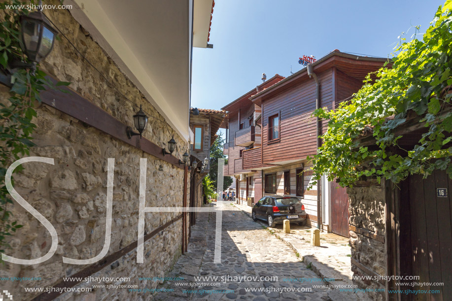 NESSEBAR, BULGARIA - 30 JULY 2014: Street in old town of Nessebar, Burgas Region, Bulgaria