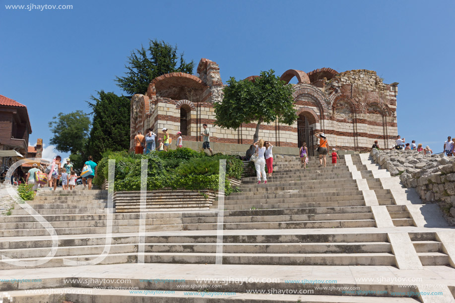 NESSEBAR, BULGARIA - 30 JULY 2014: Ancient ruins in the town of Nessebar, Burgas Region, Bulgaria