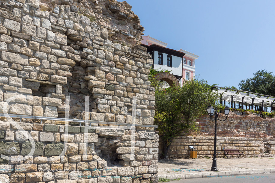 NESSEBAR, BULGARIA - 30 JULY 2014: Street in old town of Nessebar, Burgas Region, Bulgaria