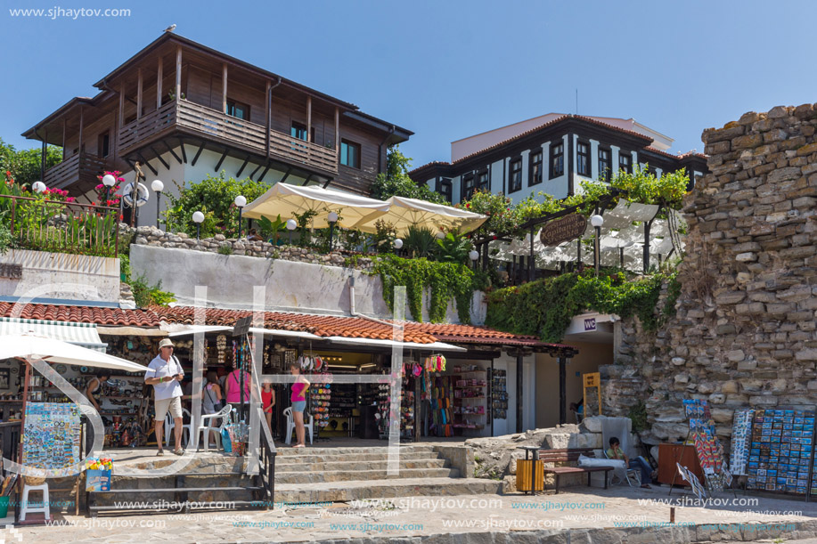 NESSEBAR, BULGARIA - 30 JULY 2014: Street in old town of Nessebar, Burgas Region, Bulgaria