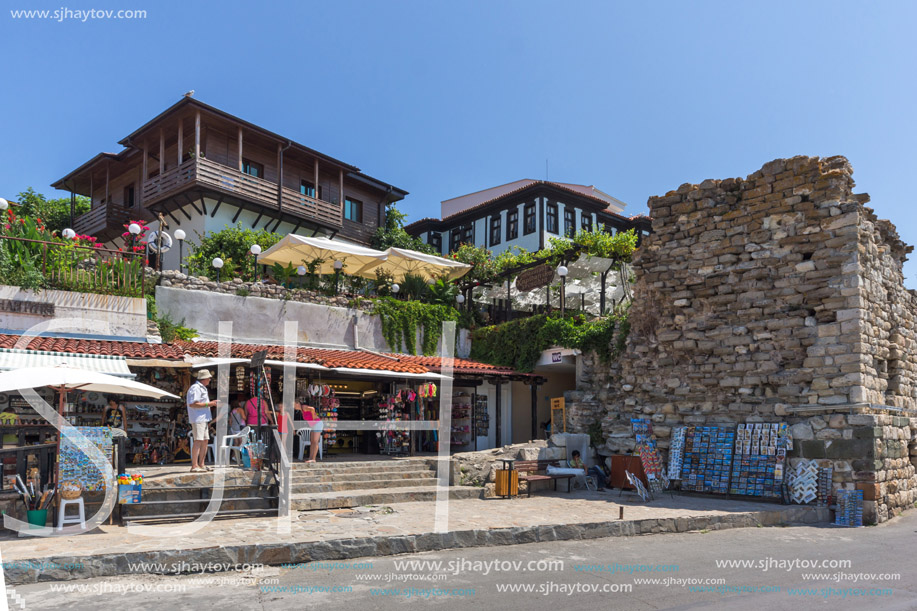 NESSEBAR, BULGARIA - 30 JULY 2014: Street in old town of Nessebar, Burgas Region, Bulgaria