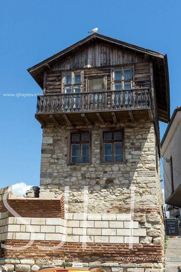 NESSEBAR, BULGARIA - 30 JULY 2014: Building in old town of Nessebar, Burgas Region, Bulgaria