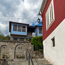 XANTHI, GREECE - SEPTEMBER 23, 2017: Street and old houses in old town of Xanthi, East Macedonia and Thrace, Greece