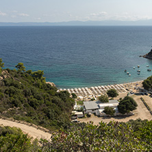 Seascape of Oneirou Beach Manassu at Sithonia peninsula, Chalkidiki, Central Macedonia, Greece