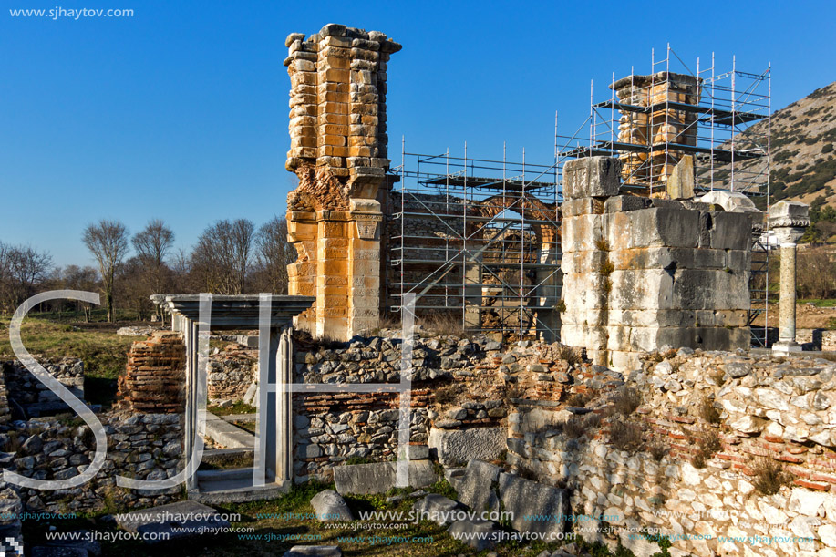 Ruins of the ancient city of Philippi, Eastern Macedonia and Thrace, Greece
