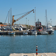 ALEXANDROUPOLI, GREECE - SEPTEMBER 23, 2017:  Port and Panorama to town of Alexandroupoli, East Macedonia and Thrace, Greece