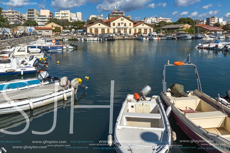 ALEXANDROUPOLI, GREECE - SEPTEMBER 23, 2017:  Port and Panorama to town of Alexandroupoli, East Macedonia and Thrace, Greece