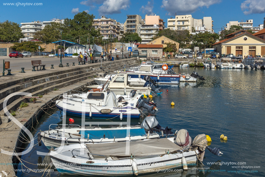 ALEXANDROUPOLI, GREECE - SEPTEMBER 23, 2017:  Port and Panorama to town of Alexandroupoli, East Macedonia and Thrace, Greece