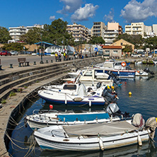 ALEXANDROUPOLI, GREECE - SEPTEMBER 23, 2017:  Port and Panorama to town of Alexandroupoli, East Macedonia and Thrace, Greece