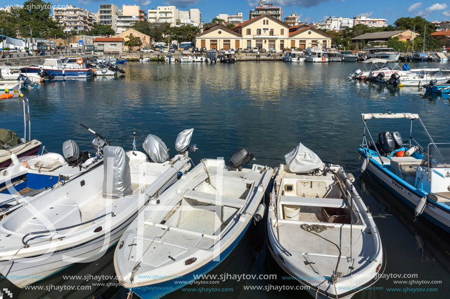 ALEXANDROUPOLI, GREECE - SEPTEMBER 23, 2017:  Port and Panorama to town of Alexandroupoli, East Macedonia and Thrace, Greece