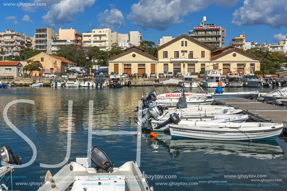 ALEXANDROUPOLI, GREECE - SEPTEMBER 23, 2017:  Port and Panorama to town of Alexandroupoli, East Macedonia and Thrace, Greece