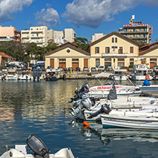 ALEXANDROUPOLI, GREECE - SEPTEMBER 23, 2017:  Port and Panorama to town of Alexandroupoli, East Macedonia and Thrace, Greece