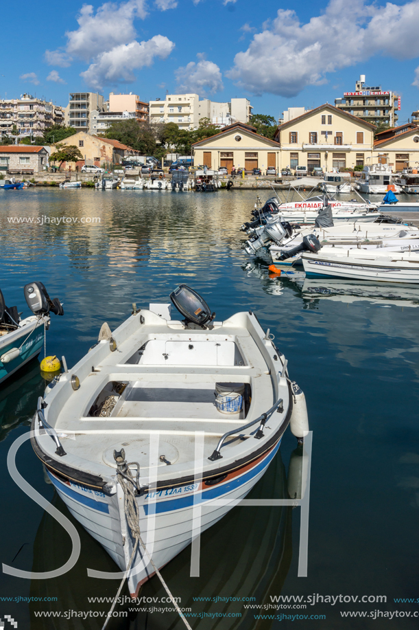 ALEXANDROUPOLI, GREECE - SEPTEMBER 23, 2017:  Port and Panorama to town of Alexandroupoli, East Macedonia and Thrace, Greece