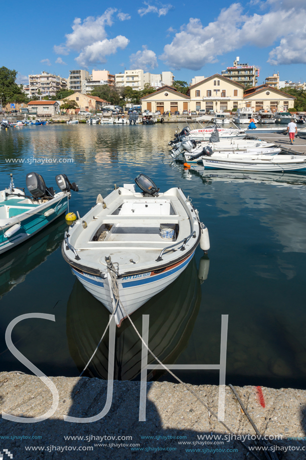 ALEXANDROUPOLI, GREECE - SEPTEMBER 23, 2017:  Port and Panorama to town of Alexandroupoli, East Macedonia and Thrace, Greece