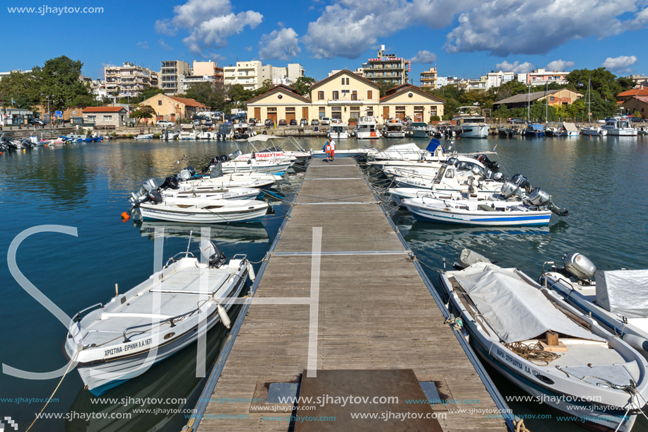 ALEXANDROUPOLI, GREECE - SEPTEMBER 23, 2017:  Port and Panorama to town of Alexandroupoli, East Macedonia and Thrace, Greece