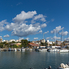 ALEXANDROUPOLI, GREECE - SEPTEMBER 23, 2017:  Port and Panorama to town of Alexandroupoli, East Macedonia and Thrace, Greece