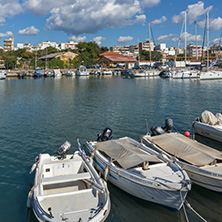 ALEXANDROUPOLI, GREECE - SEPTEMBER 23, 2017:  Port and Panorama to town of Alexandroupoli, East Macedonia and Thrace, Greece