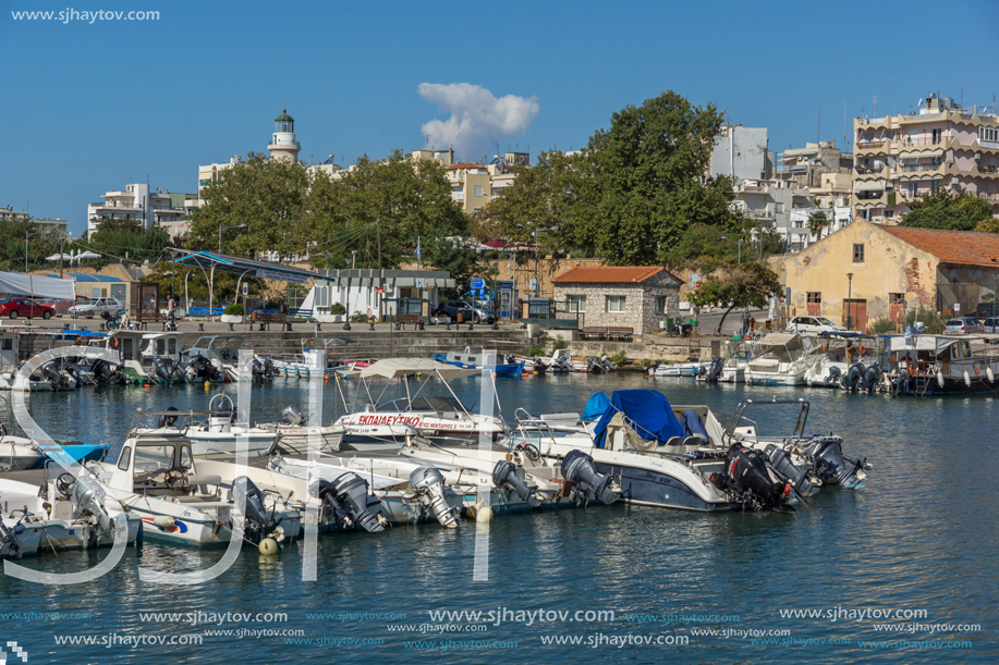 ALEXANDROUPOLI, GREECE - SEPTEMBER 23, 2017:  Port and Panorama to town of Alexandroupoli, East Macedonia and Thrace, Greece