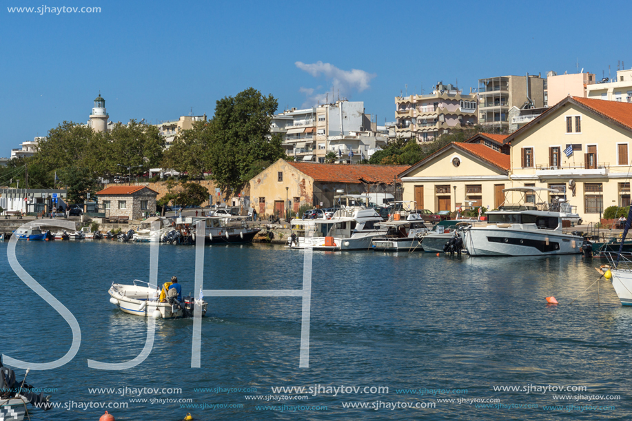 ALEXANDROUPOLI, GREECE - SEPTEMBER 23, 2017:  Port and Panorama to town of Alexandroupoli, East Macedonia and Thrace, Greece