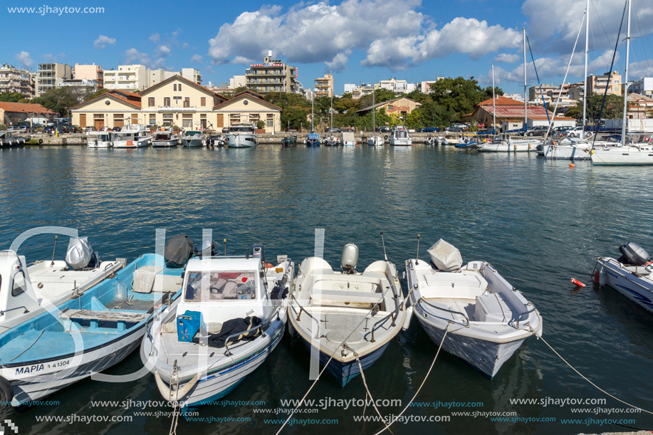 ALEXANDROUPOLI, GREECE - SEPTEMBER 23, 2017:  Port and Panorama to town of Alexandroupoli, East Macedonia and Thrace, Greece