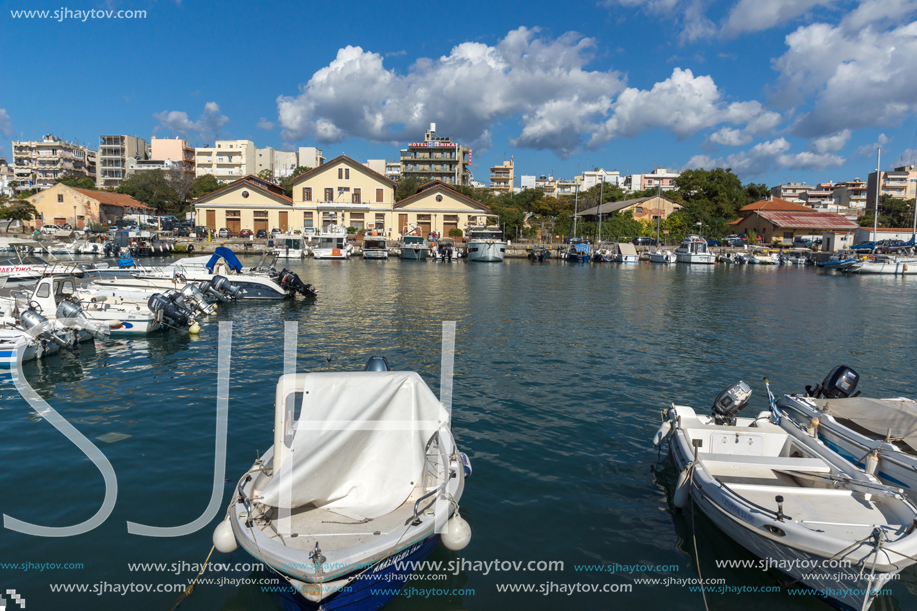 ALEXANDROUPOLI, GREECE - SEPTEMBER 23, 2017:  Port and Panorama to town of Alexandroupoli, East Macedonia and Thrace, Greece