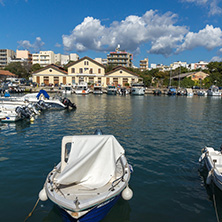 ALEXANDROUPOLI, GREECE - SEPTEMBER 23, 2017:  Port and Panorama to town of Alexandroupoli, East Macedonia and Thrace, Greece