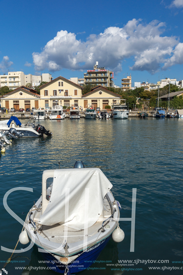 ALEXANDROUPOLI, GREECE - SEPTEMBER 23, 2017:  Port and Panorama to town of Alexandroupoli, East Macedonia and Thrace, Greece