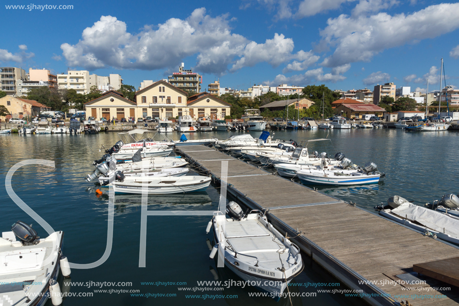 ALEXANDROUPOLI, GREECE - SEPTEMBER 23, 2017:  Port and Panorama to town of Alexandroupoli, East Macedonia and Thrace, Greece