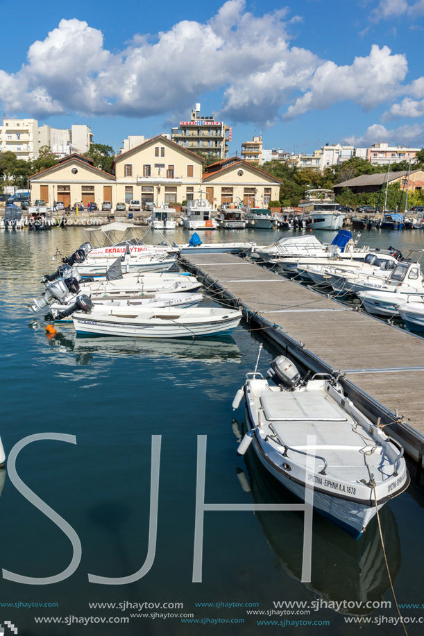 ALEXANDROUPOLI, GREECE - SEPTEMBER 23, 2017:  Port and Panorama to town of Alexandroupoli, East Macedonia and Thrace, Greece