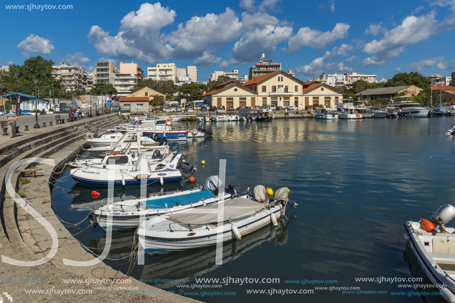 ALEXANDROUPOLI, GREECE - SEPTEMBER 23, 2017:  Port and Panorama to town of Alexandroupoli, East Macedonia and Thrace, Greece