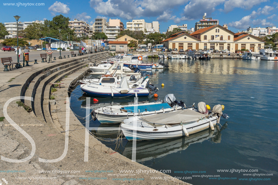 ALEXANDROUPOLI, GREECE - SEPTEMBER 23, 2017:  Port and Panorama to town of Alexandroupoli, East Macedonia and Thrace, Greece