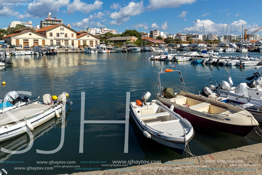 ALEXANDROUPOLI, GREECE - SEPTEMBER 23, 2017:  Port and Panorama to town of Alexandroupoli, East Macedonia and Thrace, Greece