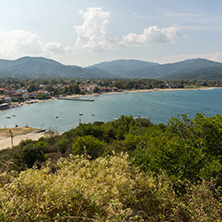 Panoramic view of town of Olimpiada at Chalkidiki, Central Macedonia, Greece