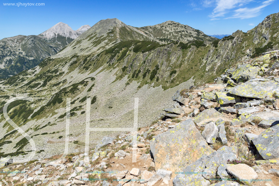 Amazing Landscape with The Long lake and vihren peak, Pirin Mountain, Bulgaria