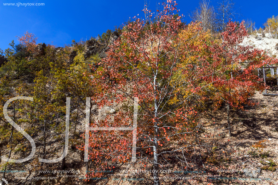 Amazing Autumn Landscape of Rock Formation Devil"s town in Radan Mountain, Serbia