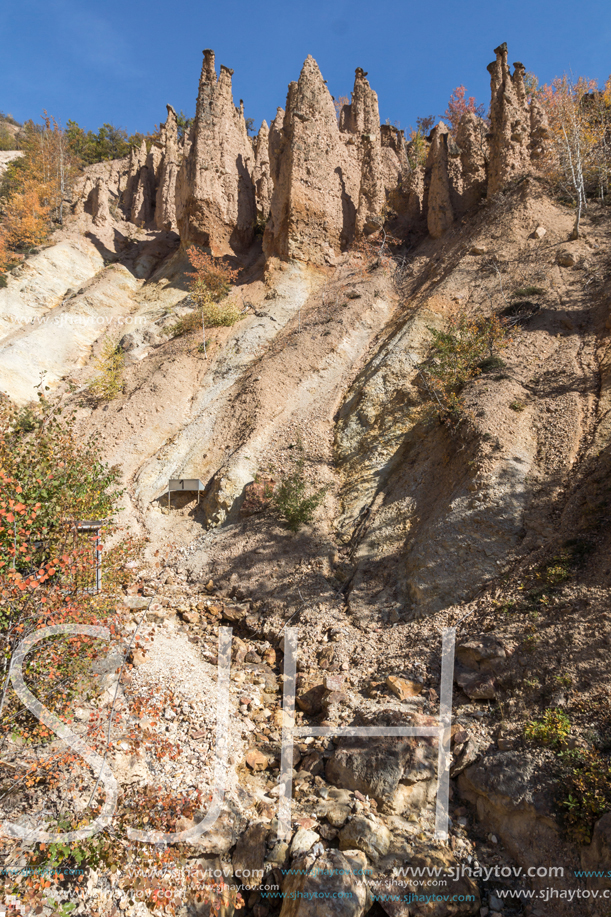 Amazing Autumn Landscape of Rock Formation Devil"s town in Radan Mountain, Serbia