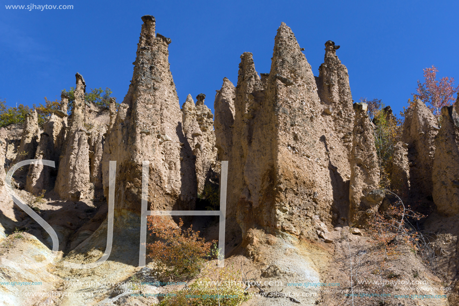 Amazing Autumn Landscape of Rock Formation Devil"s town in Radan Mountain, Serbia