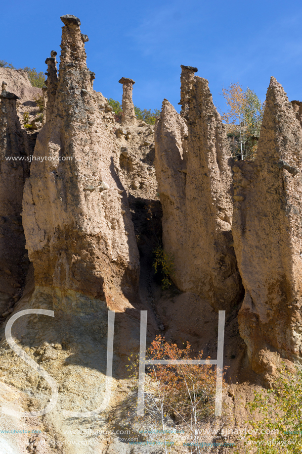 Amazing Autumn Landscape of Rock Formation Devil"s town in Radan Mountain, Serbia