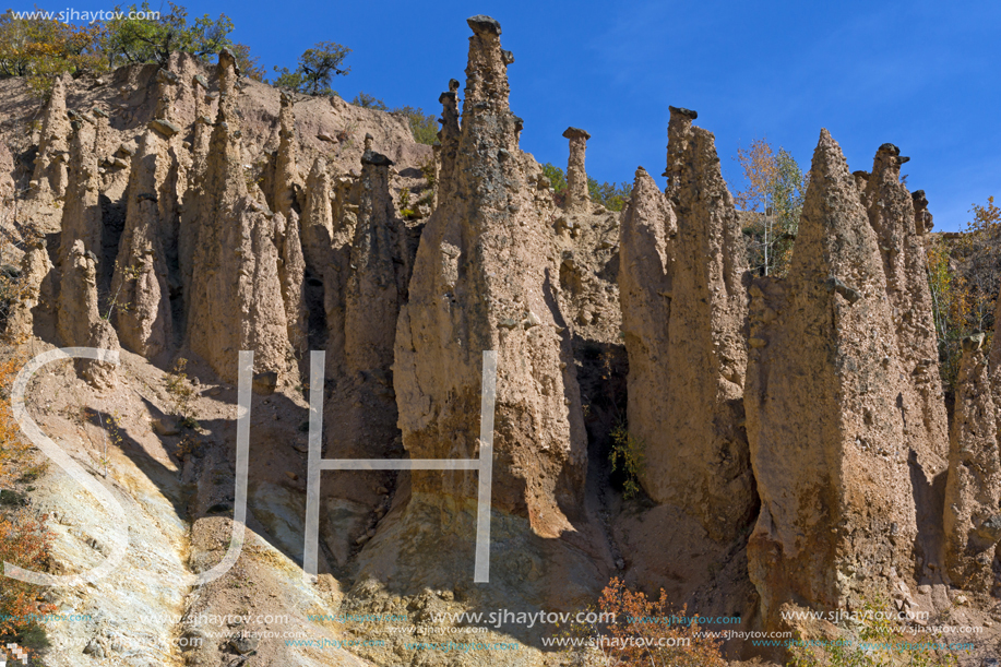 Amazing Autumn Landscape of Rock Formation Devil"s town in Radan Mountain, Serbia