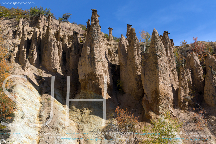 Amazing Autumn Landscape of Rock Formation Devil"s town in Radan Mountain, Serbia